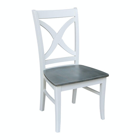 Cosmopolitan - Salerno Chair in Heather Gray & White (Set of 2)