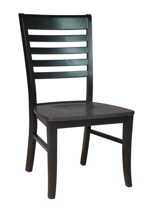 Cosmopolitan - Roma Chair in Coal & Black (Set of 2)