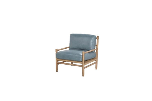 Pleasant Hill - Mist Leather Accent Chair