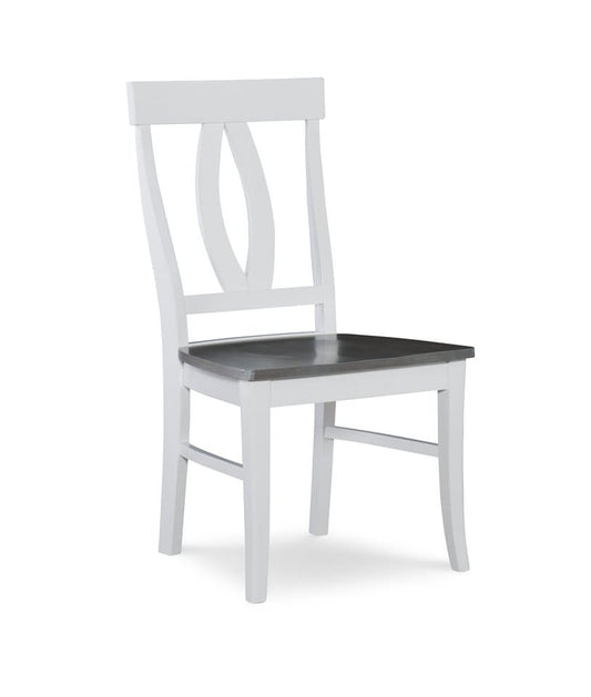 Cosmopolitan - Verona Chair in Heather Gray & White (Set of 2)