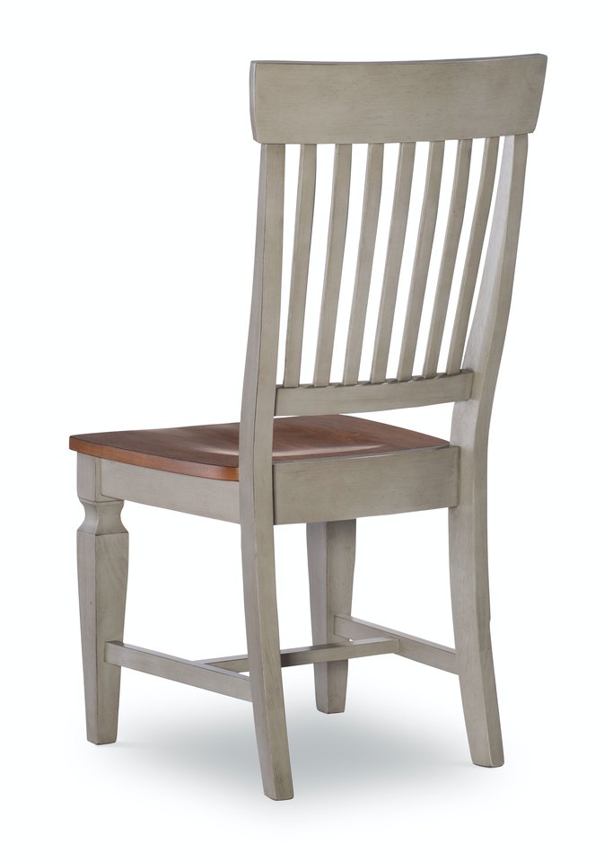 Vista - Slat Back Chair in Hickory & Stone