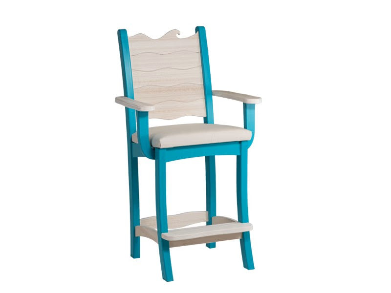 Finch - Wave Cushion Bar Chair w/ Arms