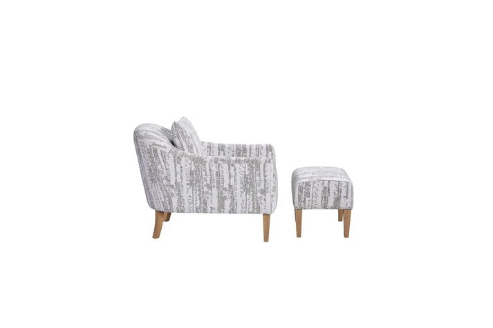 Pleasant Hill - Cypress Accent Chair & Ottoman on Leg with Pillow