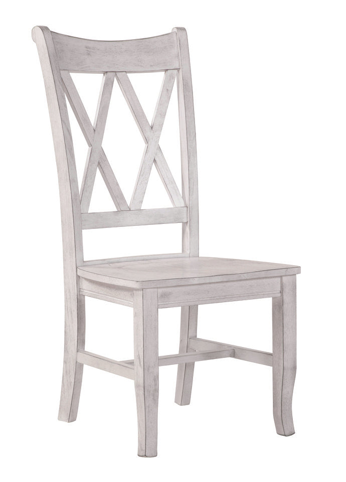Hampton - Double X-Back Chair in Chalk (Set of 2)