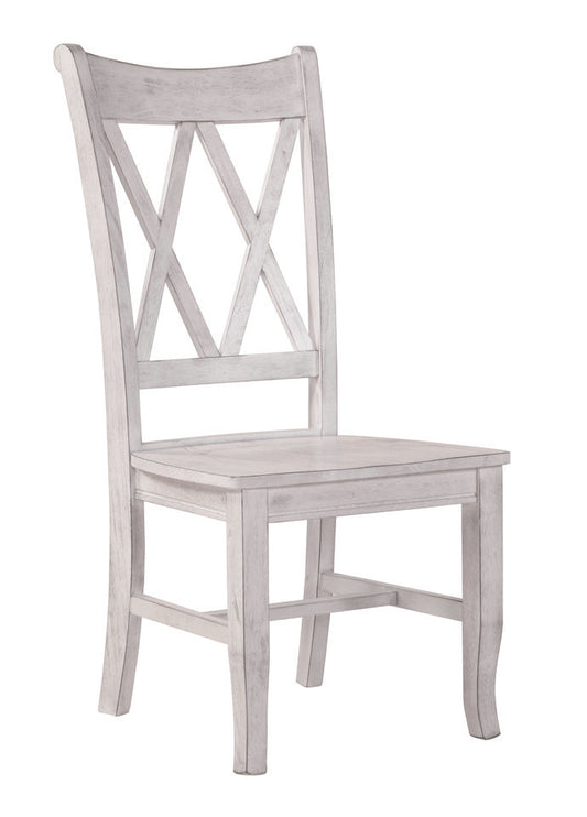 Hampton - Double X-Back Chair in Chalk (Set of 2)