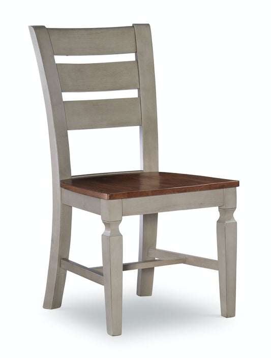 Vista - Ladder Back Chair in Hickory & Stone