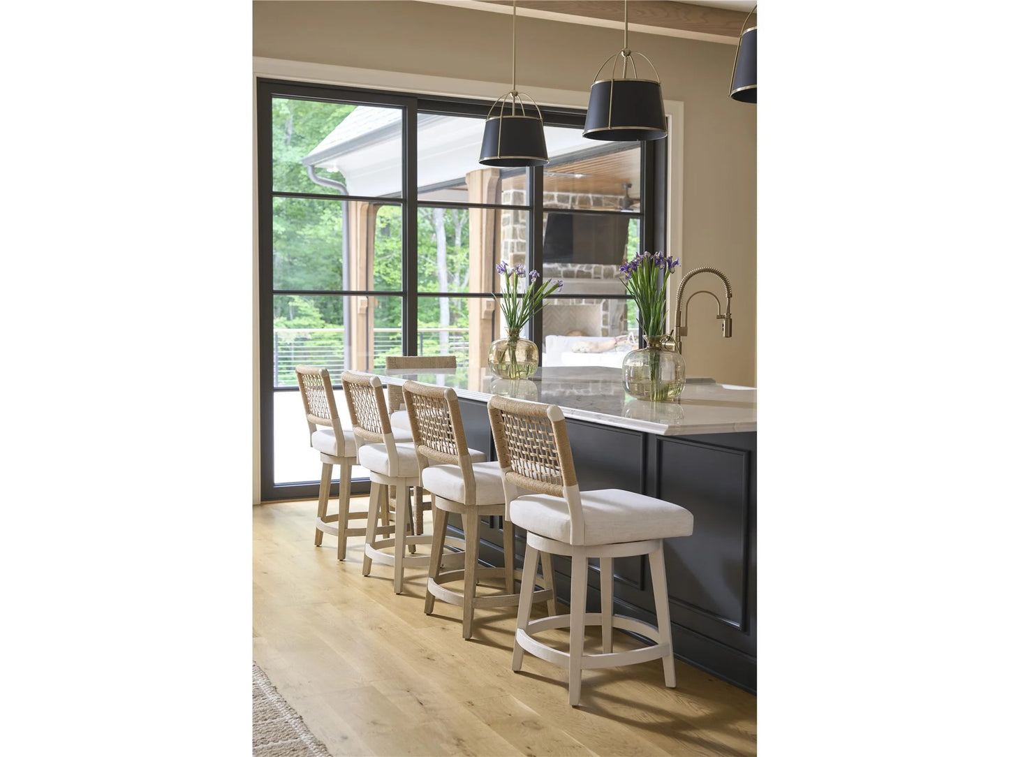 Universal - Oasis-Coastal Living Home Dockside Swivel Counter Stool