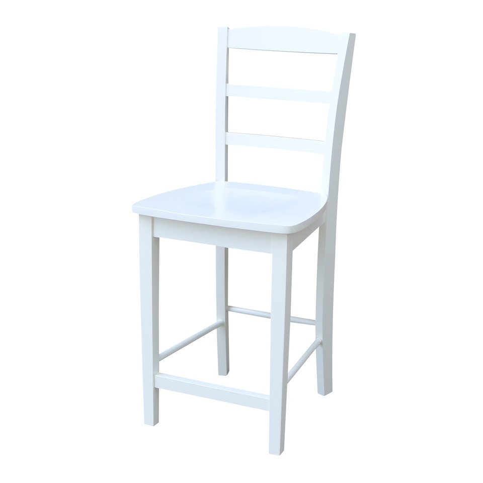 Dining Essentials - Madrid Stool in Pure White (Set of 2)