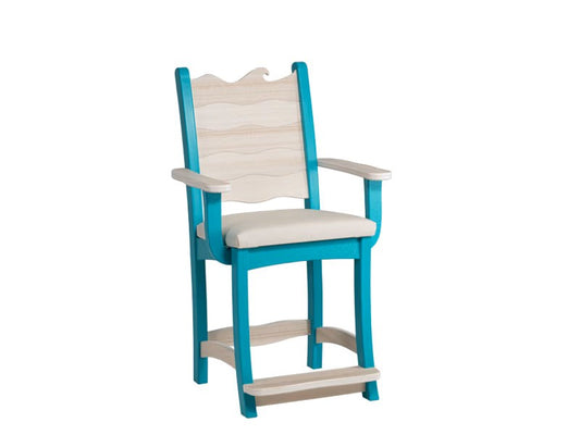 Finch - Wave Cushion Counter Chair w/ Arms