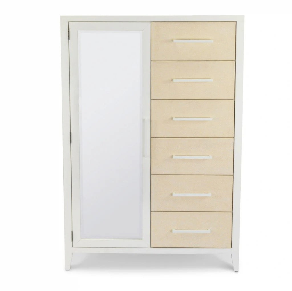 Sea Winds - Miramar Woven Mirrored Door Chest
