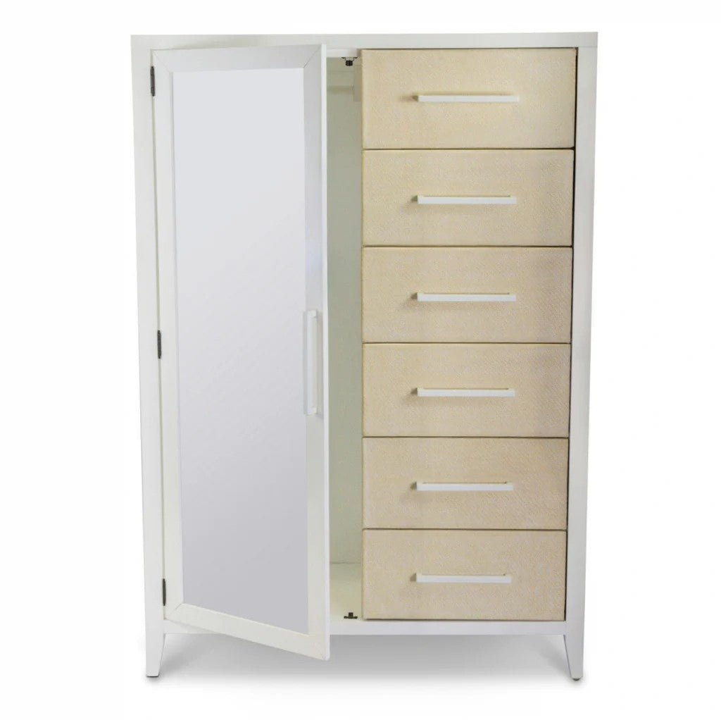 Sea Winds - Miramar Woven Mirrored Door Chest