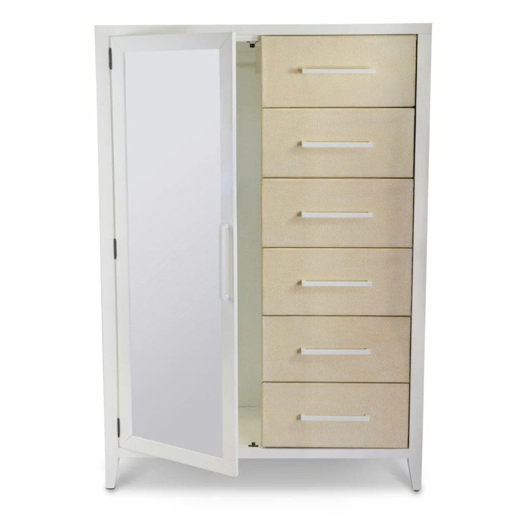 Sea Winds - Miramar Woven Mirrored Door Chest