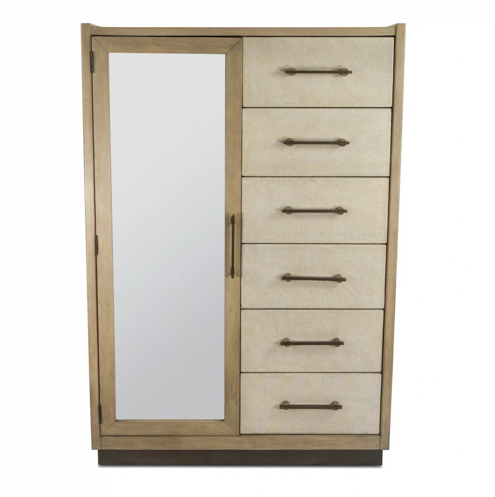Sea Winds - Rio Vista Woven Mirrored Door Chest