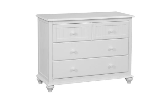 Cottage - 4 Drawer Chest in White