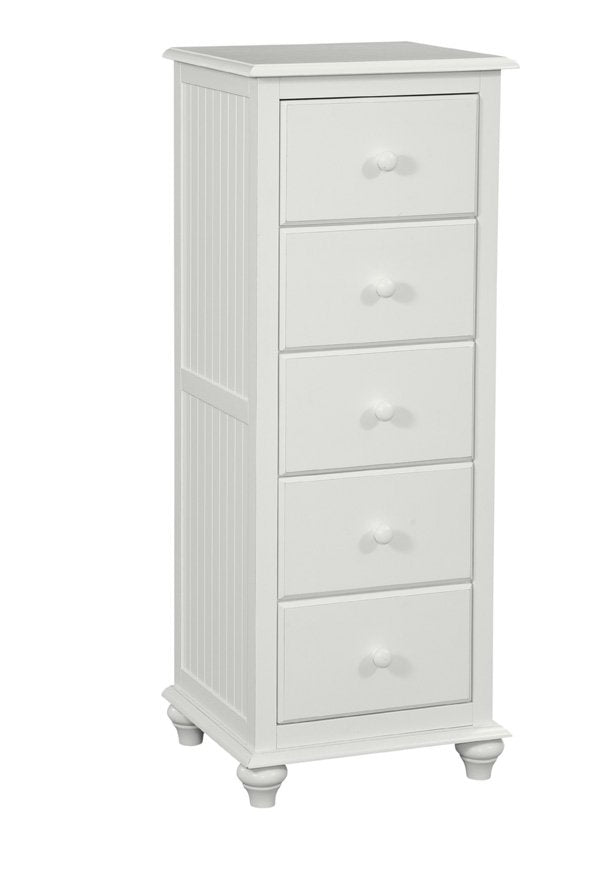 Cottage - 5 Drawer Lingerie Chest in White