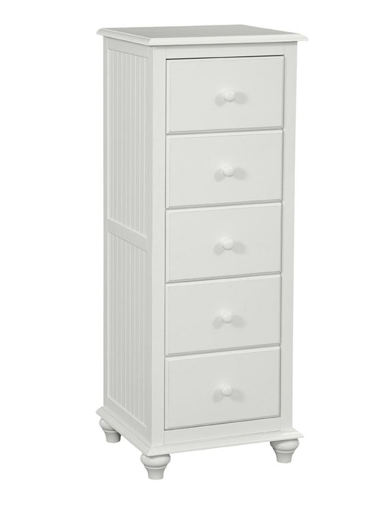 Cottage - 5 Drawer Lingerie Chest in White