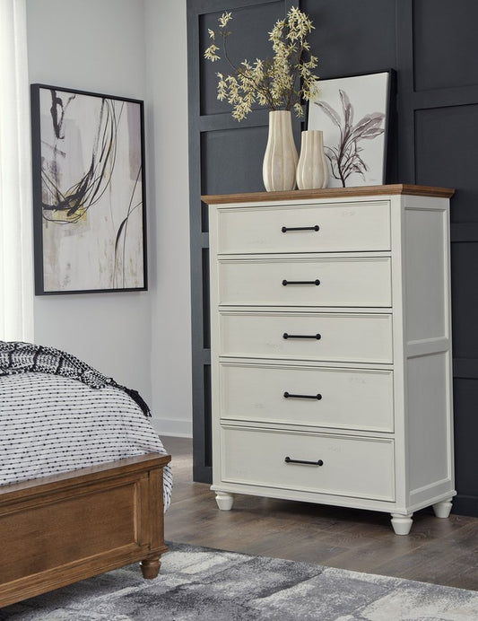 Vista - 5 Drawer Chest in Hickory & Shell