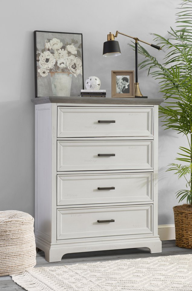 Summit - 4 Drawer Chest in Mist & Heather Gray
