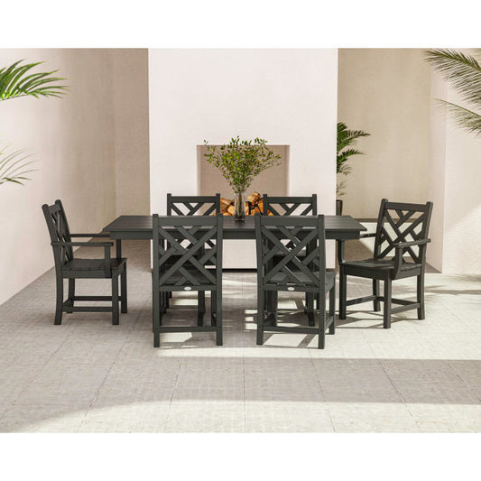 POLYWOOD Chippendale 7-Piece Farmhouse Dining Set FREE SHIPPING