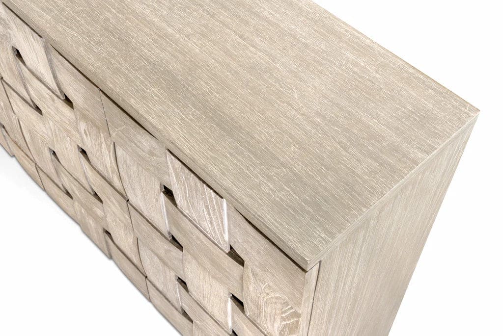 Sea Winds - Wooden Weave 4-Door Credenza w/ Soft Close Doors