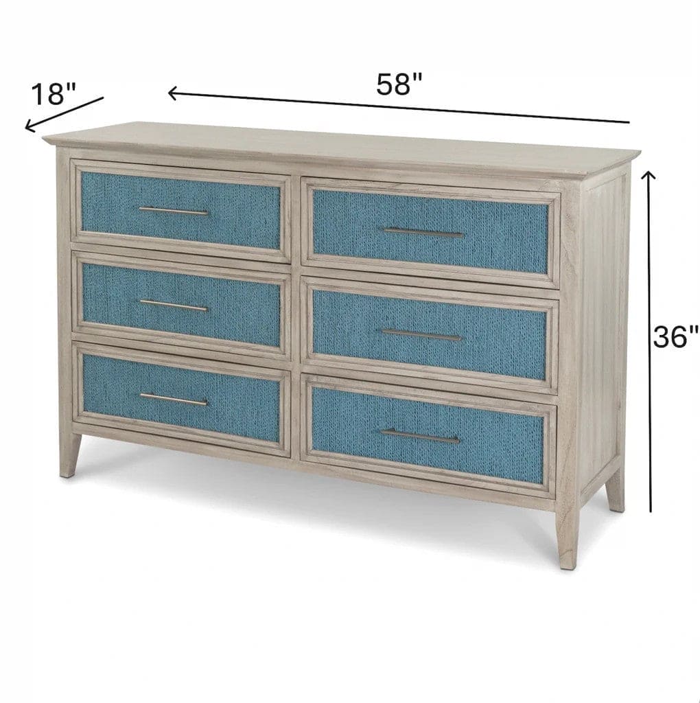 Sea Winds - Ocean Isles 6 Drawer Woven Dresser