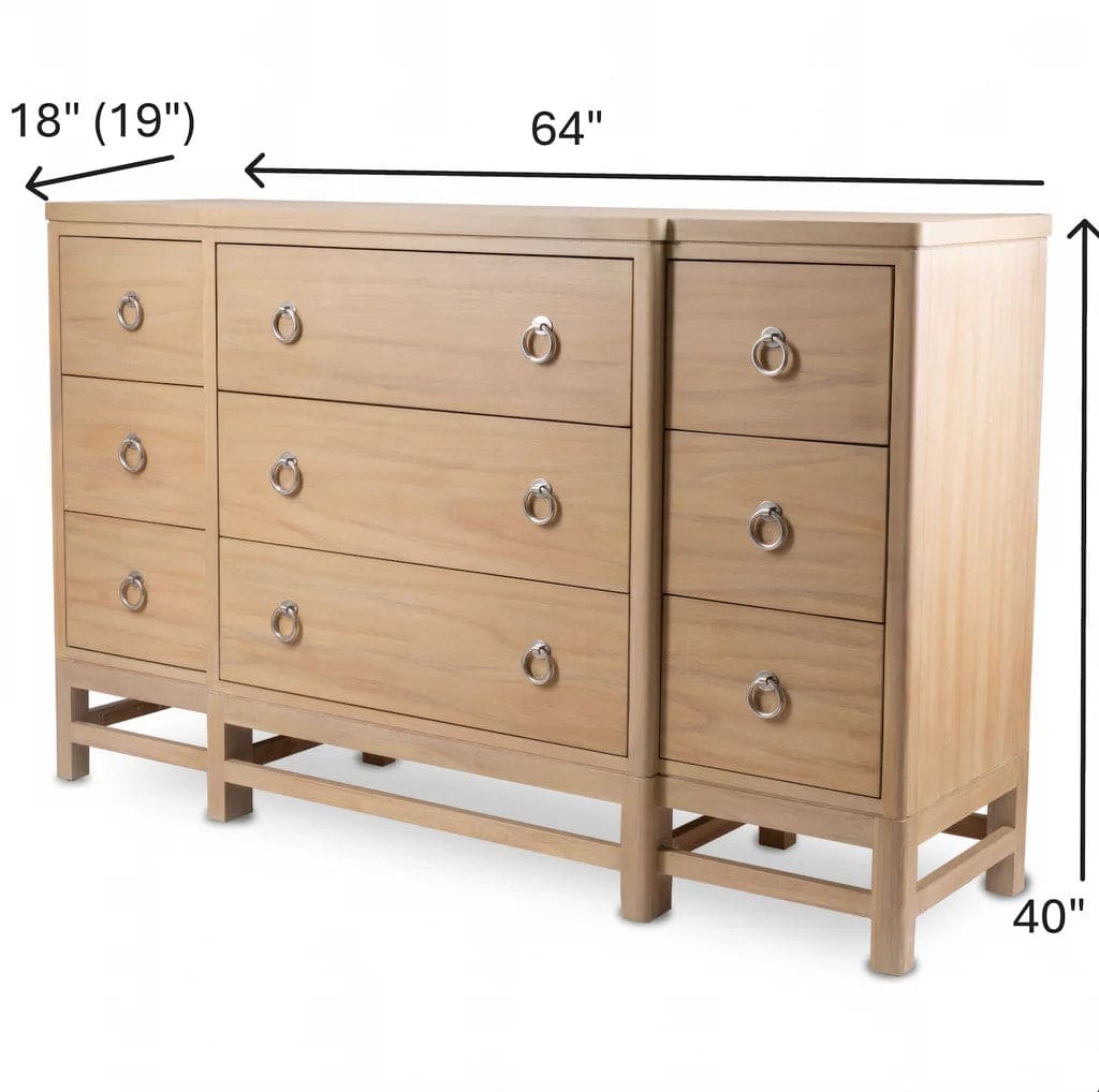 Sea Winds - Monterey 9 Drawer Dresser