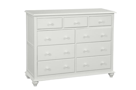 Cottage - 9 Drawer Dresser in White