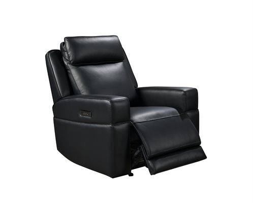 Leather Italia - Valley P2 Glider Recliner in Black