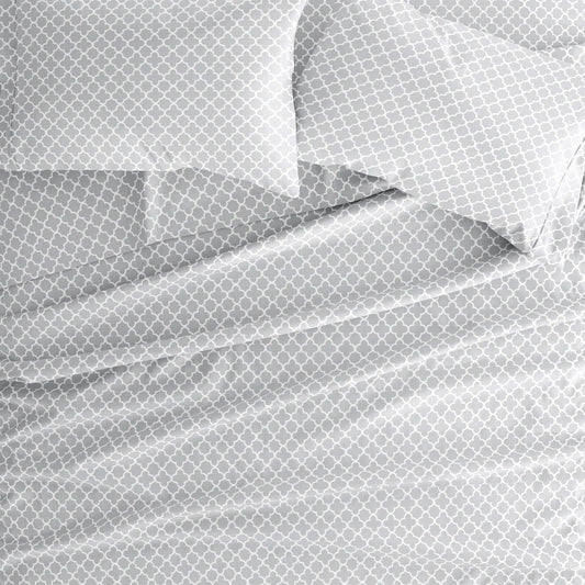 Quatrefoil 4-Piece Patterned Sheet Set