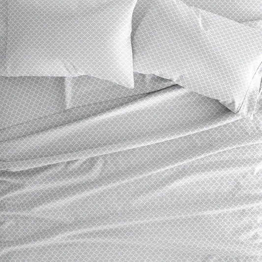 Scallops 4-Piece Patterned Sheet Set