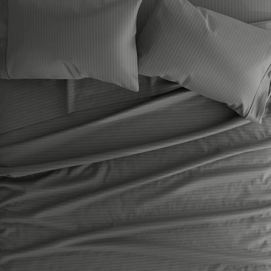 Stripes Embossed 4-Piece Sheet Set