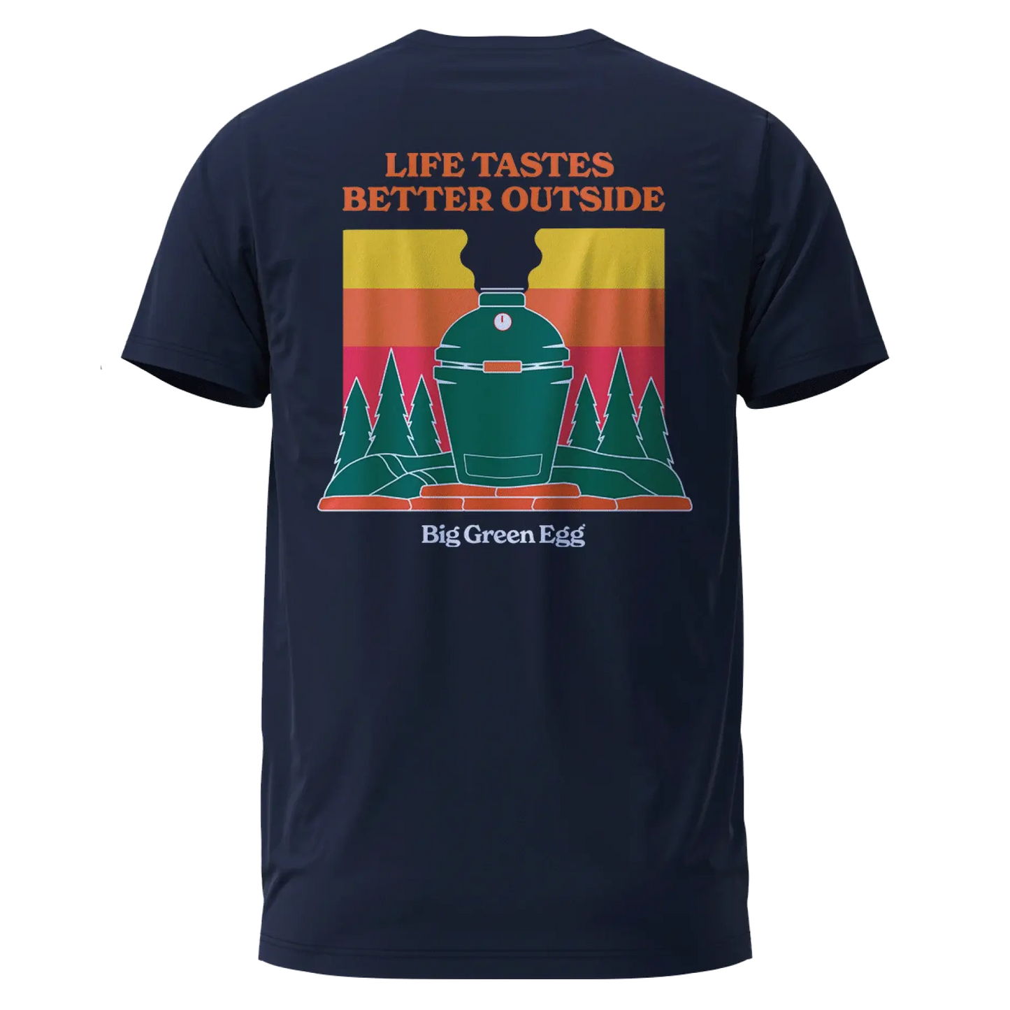 Navy Life Tastes Better Outside with Mountains T-Shirt
