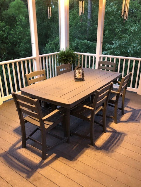 Polywood - La Casa Café 7-Piece Arm Chair Dining Set with Trestle Legs - FREE SHIPPING