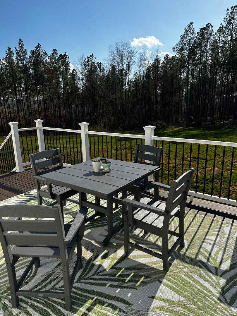 Polywood - Lakeside 5-Piece Farmhouse Trestle Arm Chair Dining Set - FREE SHIPPING