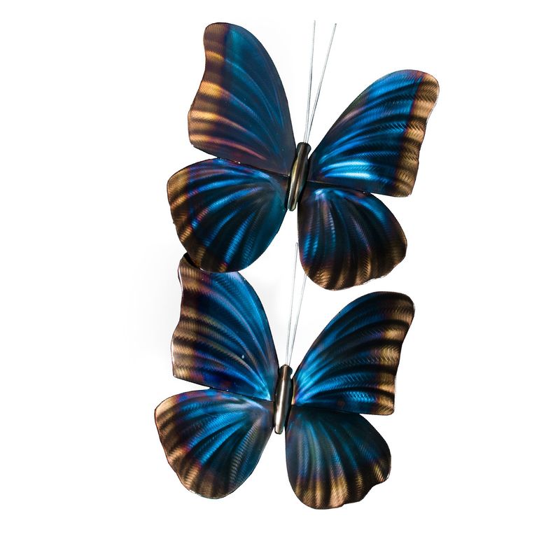 COPPER ART - BLUE MORPHO PAIR