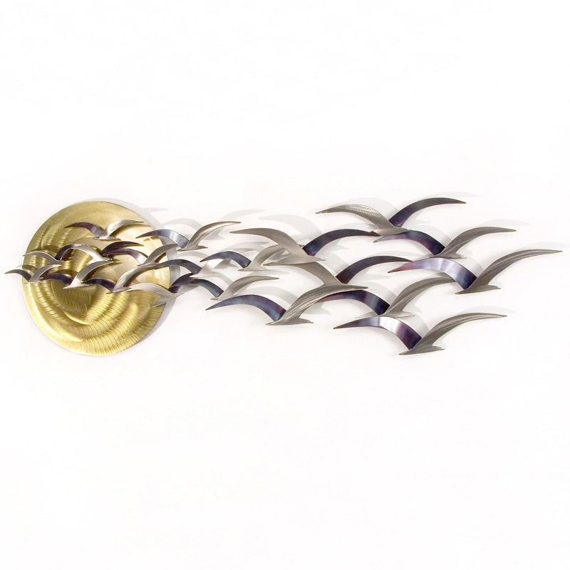 COPPER ART - SEABIRDS AT SUNSET