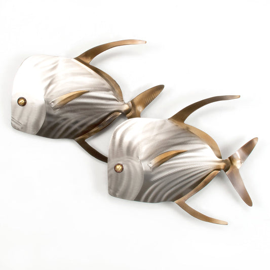 COPPER ART - LOOKDOWN FISH PAIR FACE LEFT