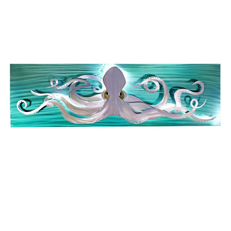 COPPER ART - OCTOPUS ON RECTANGLE (BACKLIGHT)