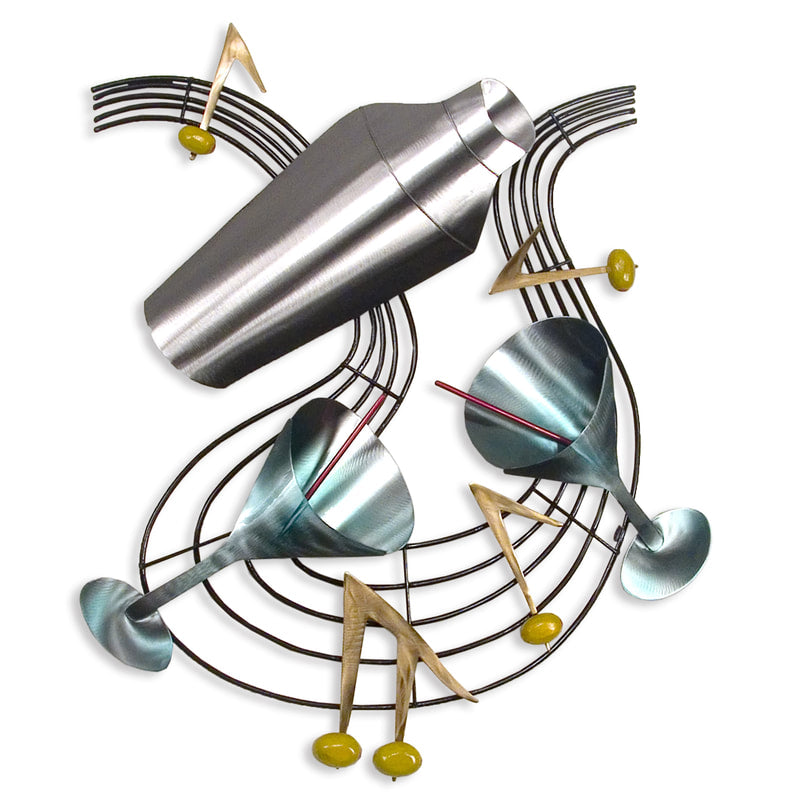 COPPER ART - DANCING MARTINIS