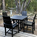 Polywood - Modern Adirondack 5-Piece Farmhouse Trestle Dining Set - FREE SHIPPING