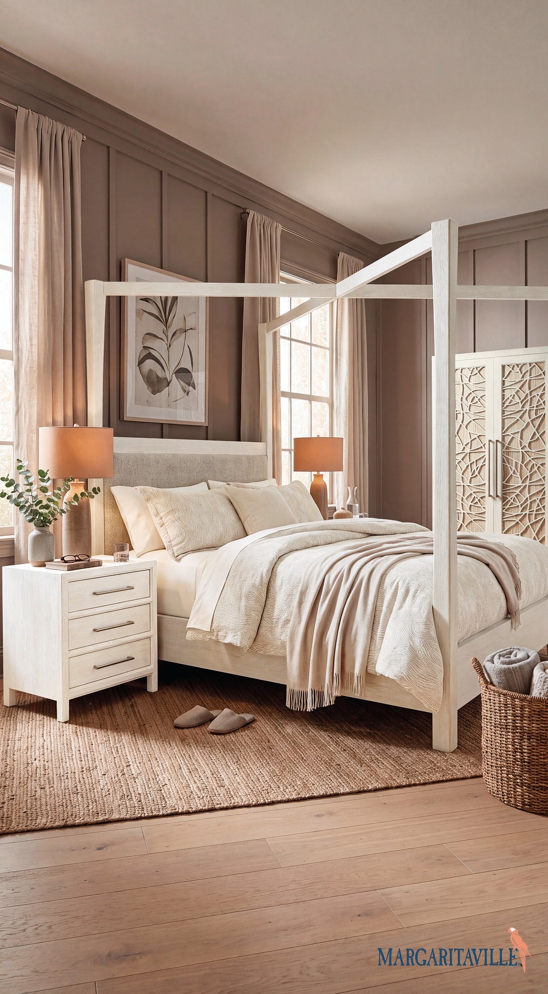Margaritaville Duval Queen Poster Bed