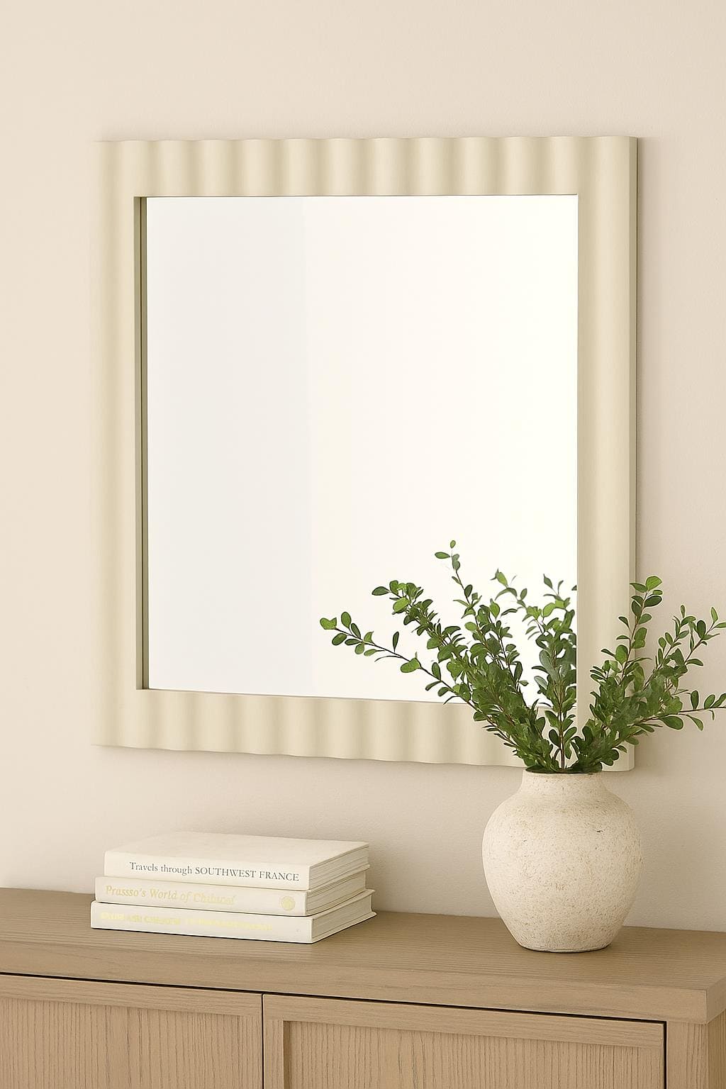 Trilogy - White Channel Mirror