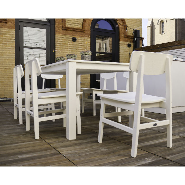 Polywood - Modern Studio Urban Chair 7-Piece Parsons Table Dining Set - FREE SHIPPING