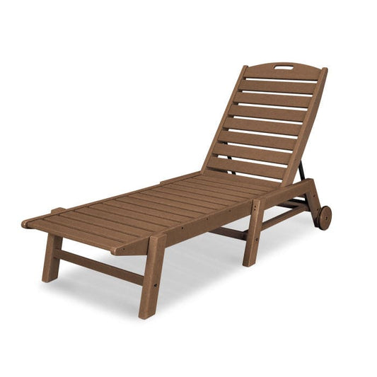 Polywood - Nautical Chaise with Wheels - FREE SHIPPING