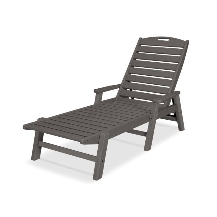 POLYWOOD Nautical Chaise with Arms in Vintage Finish FREE SHIPPING