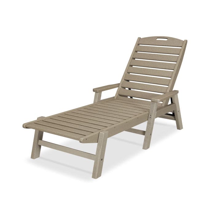 POLYWOOD Nautical Chaise with Arms in Vintage Finish FREE SHIPPING