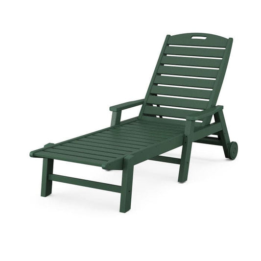 POLYWOOD - Nautical Chaise with Arms & Wheels - FREE SHIPPING