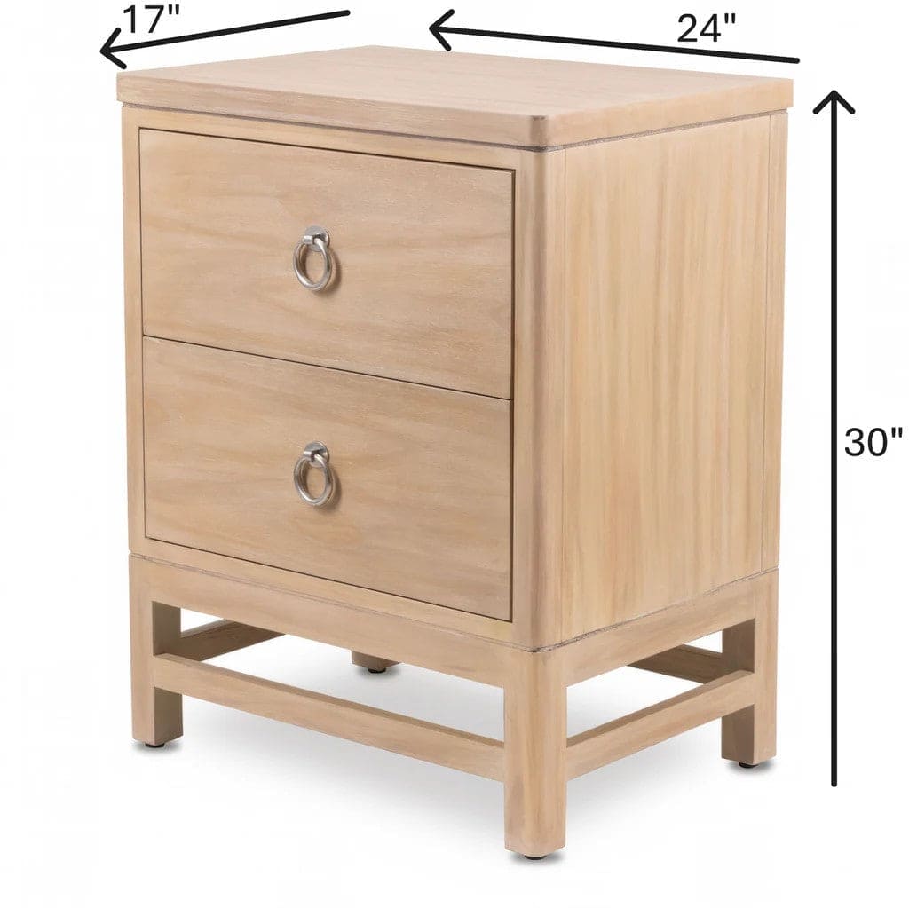 Sea Winds - Monterey 2 Drawer Electrified Nightstand