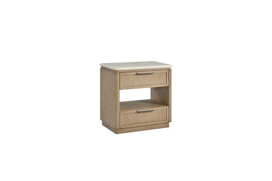 Trilogy - Toffee 2 Drawer Nightstand with Oak Veneer Drawer Fronts