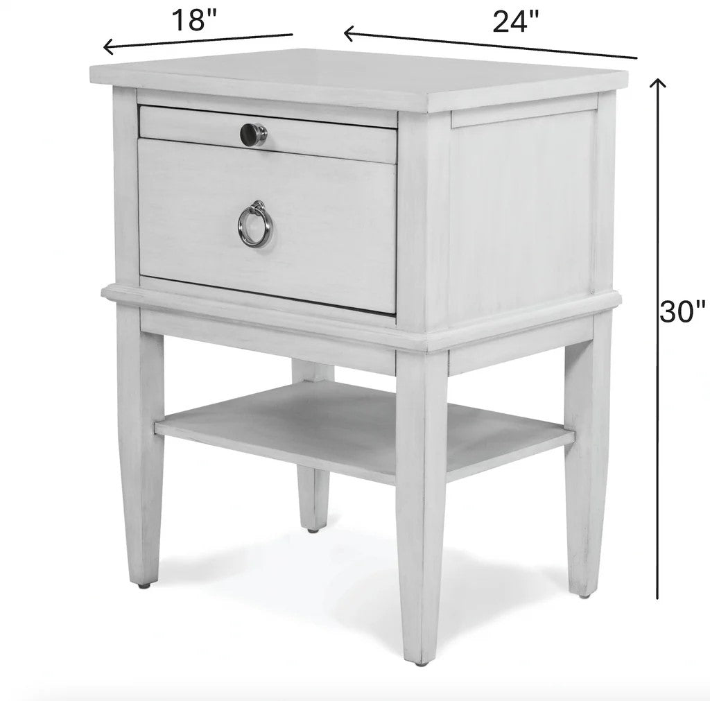 Sea Winds - Point Breeze 1 Drawer Electrified Open Nightstand
